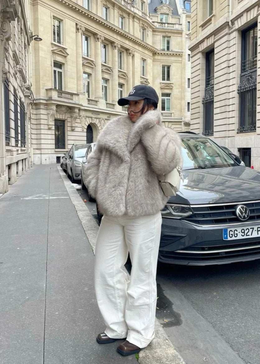 Fluffy fur-Manteau